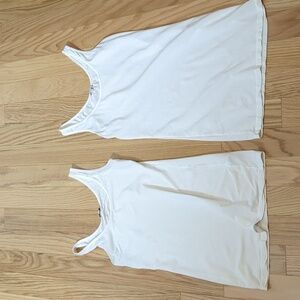 2 Splendid Stretchy Long Tanks Stained XS and S